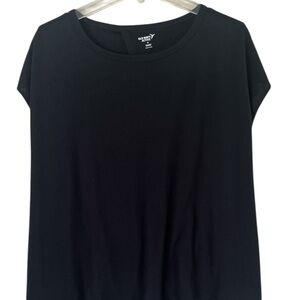 Old Navy Active Go Dry Classic Black Short Sleeve Tee Open Back Twisted Size M
